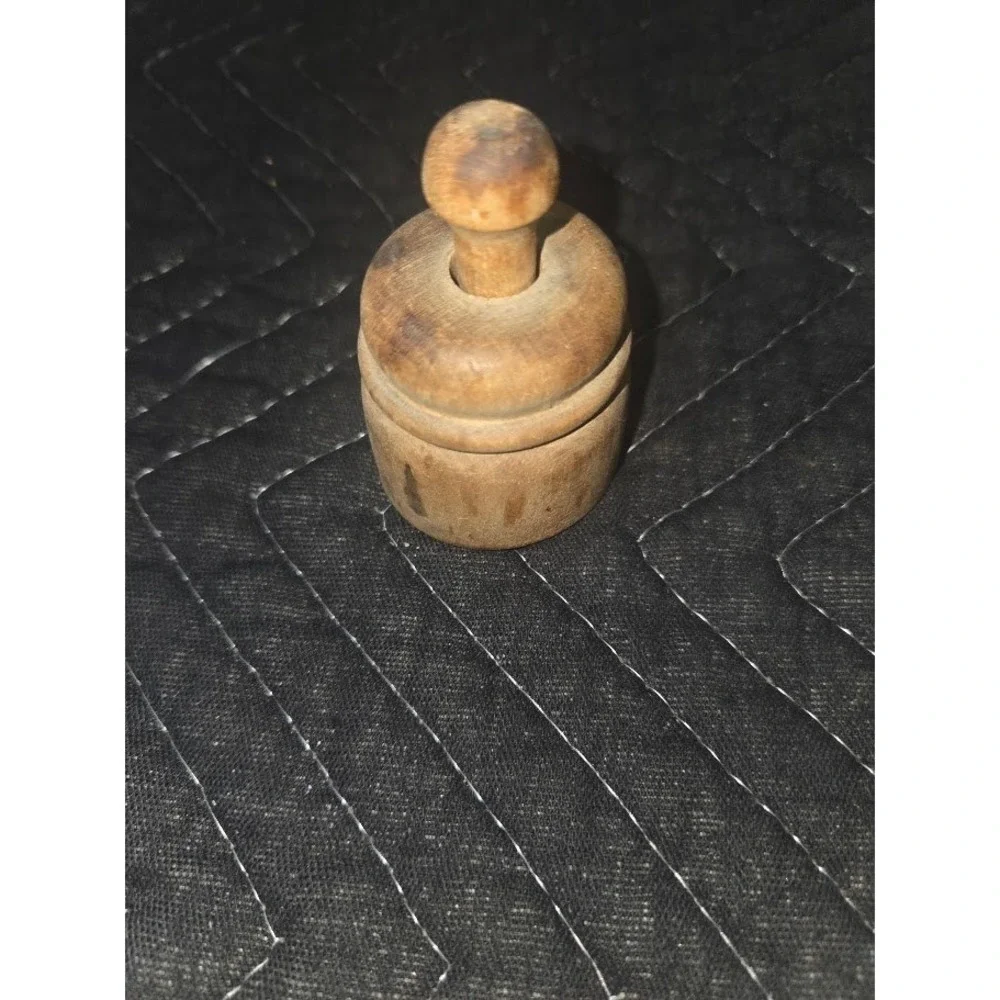Antique Wooden Butter Mold Acorn Design Hand Carved Primitive Kitchen Tool - Picture 1 of 4